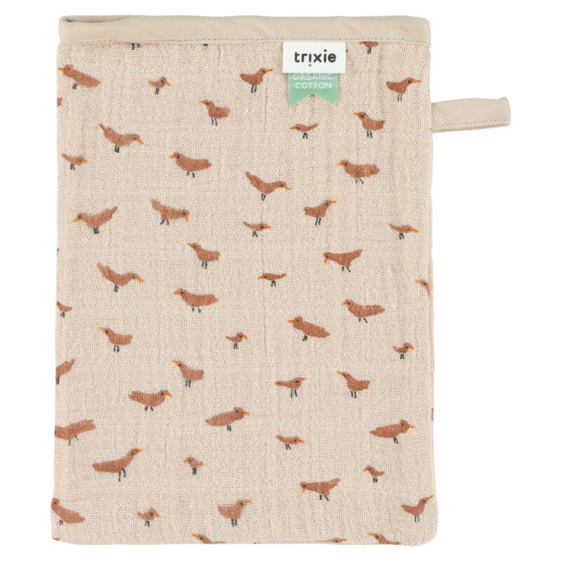 Mullwaschhandschuhe aus Bio-Baumwolle -  Babbling Birds – Bild 3