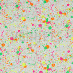 verhees textiles - Jersey - Neon Pint Splatter - White / Pink
