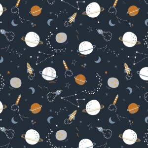 verhees textiles - POPLIN SPACE - NAVY