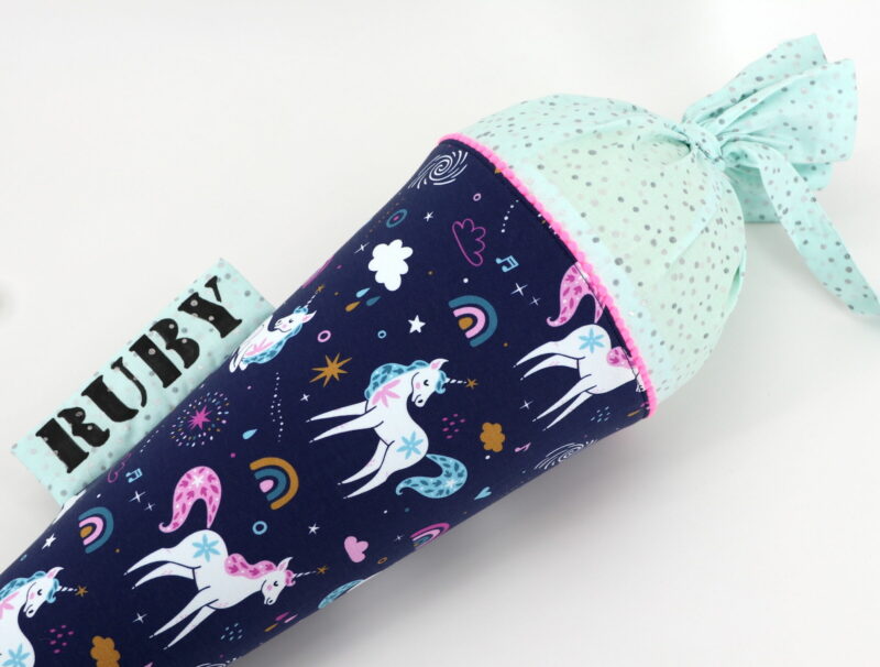 Schultüte "Blue Unicorn" mit Namen – Bild 4