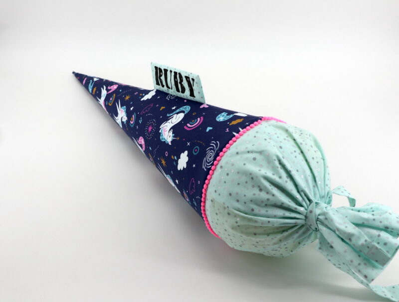 Schultüte "Blue Unicorn" mit Namen – Bild 2