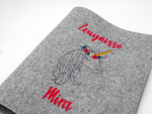 Personalisierte Zeugnismappe "Einhorn" mit Namen