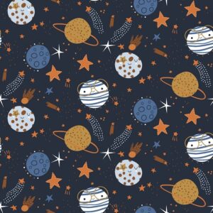 verhees textiles - French Terry Space - Navy