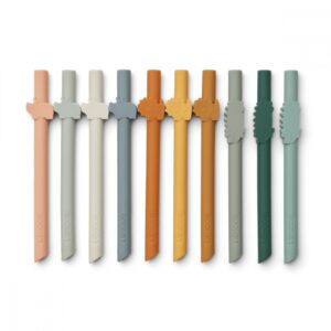 Liewood - Badu straw 10-pack (1143 Mustard Multi Mix)