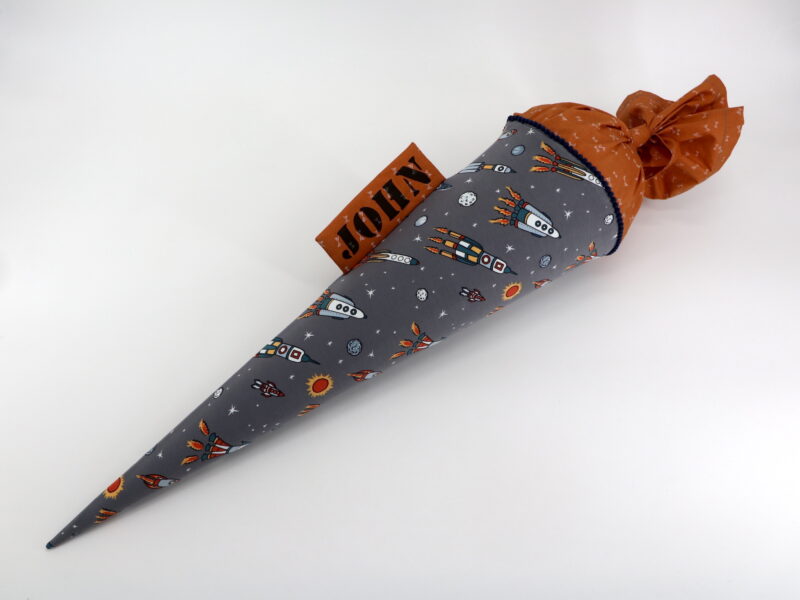 Schultüte "Raketen" mit Namen – Bild 2