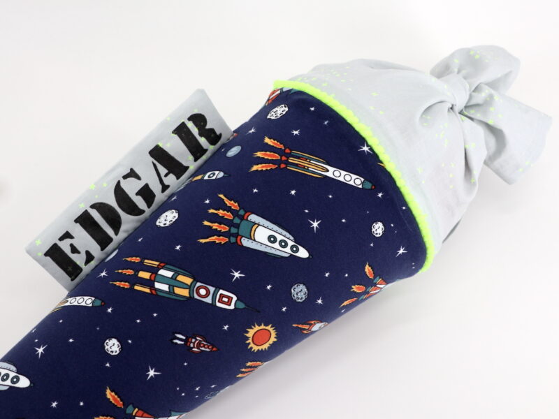 Schultüte "Raketen" mit Namen – Bild 3