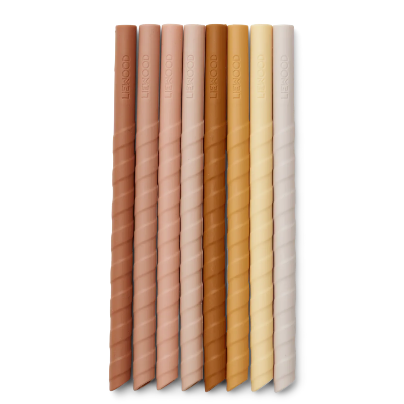 Liewood - Zoe straw set 8-pack (tuscany rose multi mix)