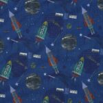 verhees textiles - FRENCH TERRY DIGITAL SPACE - COBALT verhees textiles - FRENCH TERRY DIGITAL SPACE - COBALT