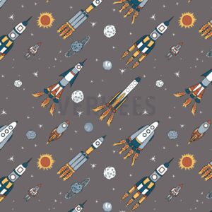 verhees textiles - FRENCH TERRY SPACE - ROCK GREY