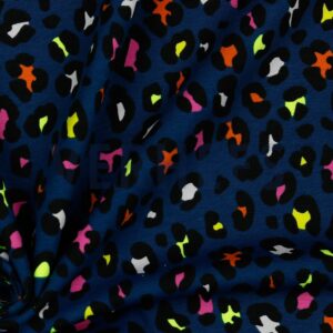 verhees textiles - JERSEY NEON ANIMAL SKIN - JEANS