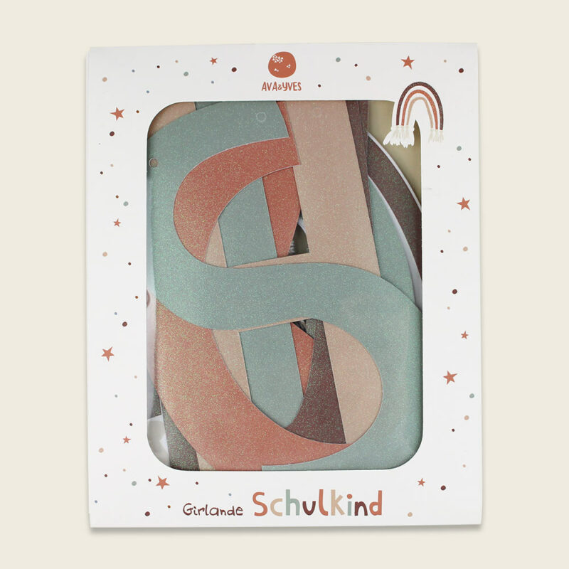 Ava&Yves - Girlande zur Einschulung mit Glitzereffekt (Under the Sea) – Schulkind