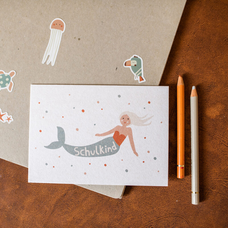 Aufkleber-Set mit Glitzereffekt "Schulkind" – Under the Sea – Bild 3