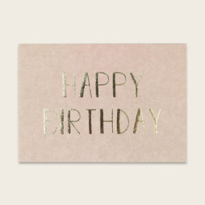 Ava&Yves - Postkarte mit Goldeffekten rosa – Happy Birthday