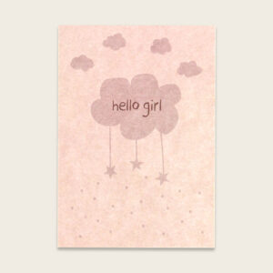Ava&Yves - Postkarte rosa (Letterpress) – Hello Girl