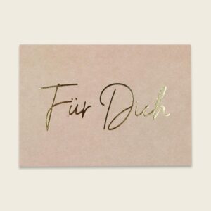 Ava&Yves - Postkarte rose mit Goldeffekten – Für Dich