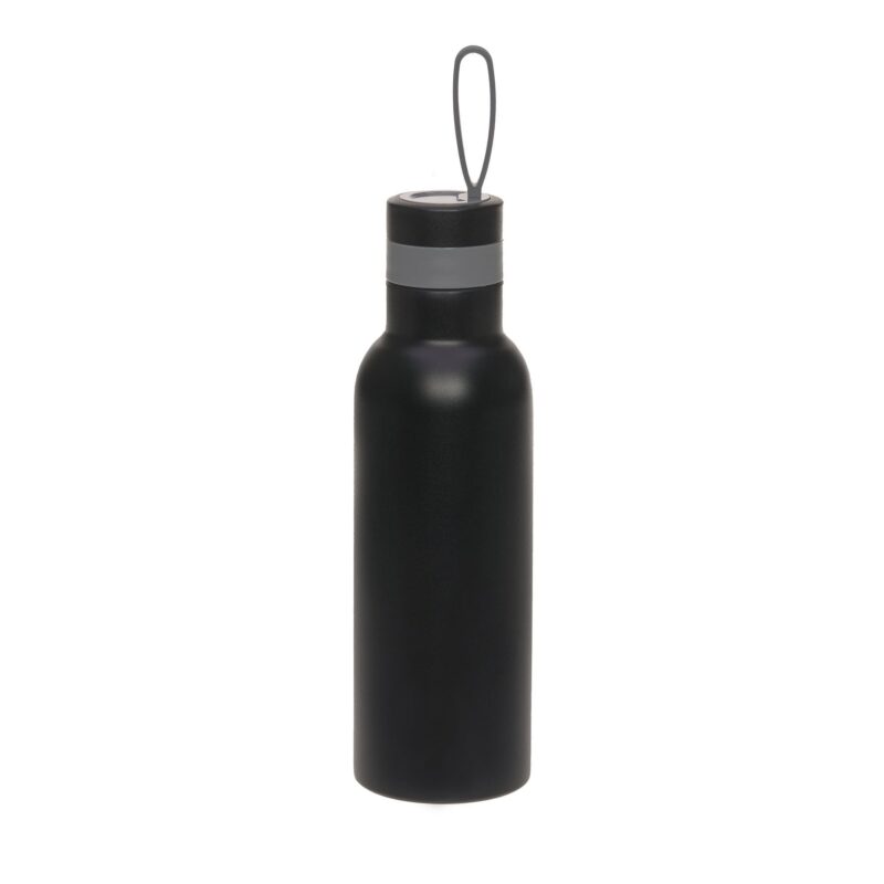 Trinkflasche "Bold" aus Edelstahl – Schwarz – Bild 2