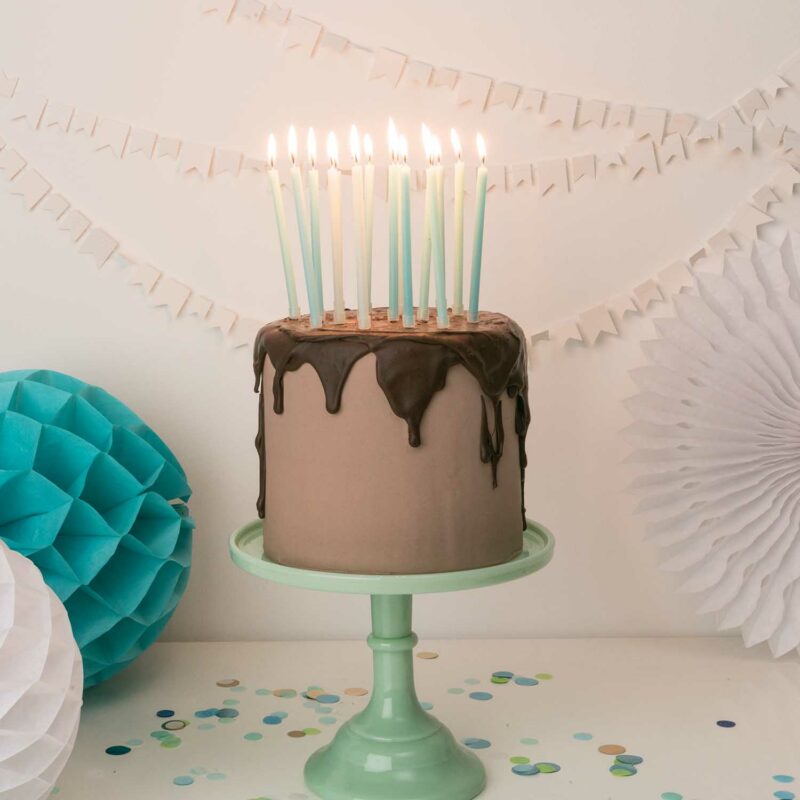 Kerzen "Let's Party" lang – Mint – Bild 3