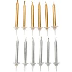 rico design - KERZEN SET GOLD UND SILBER 24 STUECK