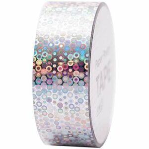 rico design - Paper Poetry Holographic Tape Kreise silber 19mm 10m