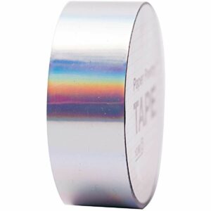 rico design - Paper Poetry Holographic Tape silber irisierend 19mm 10m