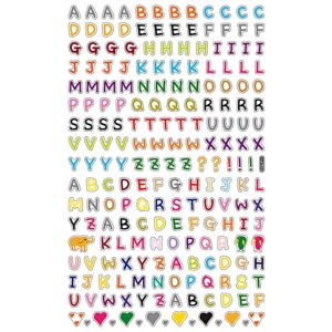 rico design - Paper Poetry Sticker Buchstaben mehrfarbig 10x19cm sortiert