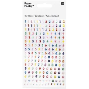 rico design - Paper Poetry Sticker Zahlen mehrfarbig sortiert 10x19cm