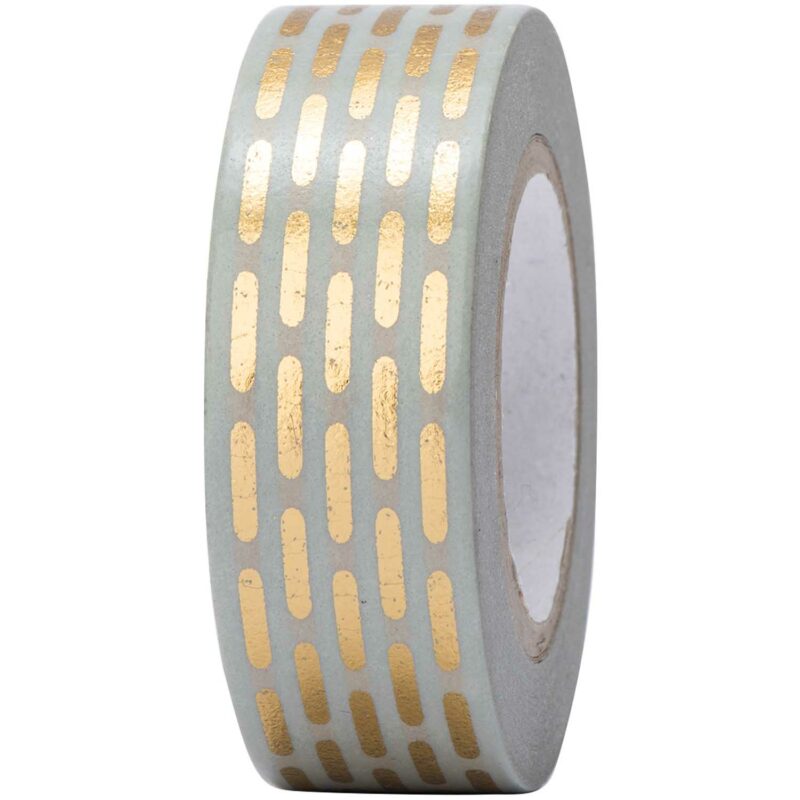 rico design - Paper Poetry Tape gestrichelt gold 15mm 10m Hot Foil