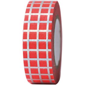rico design - Paper Poetry Tape Grid irisierend Hot Foil 15mm 10m