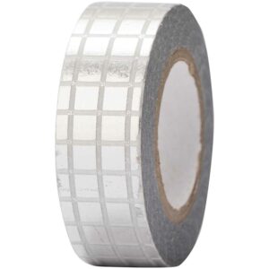 rico design - Paper Poetry Tape Grid silber 15mm 10m Hot Foil