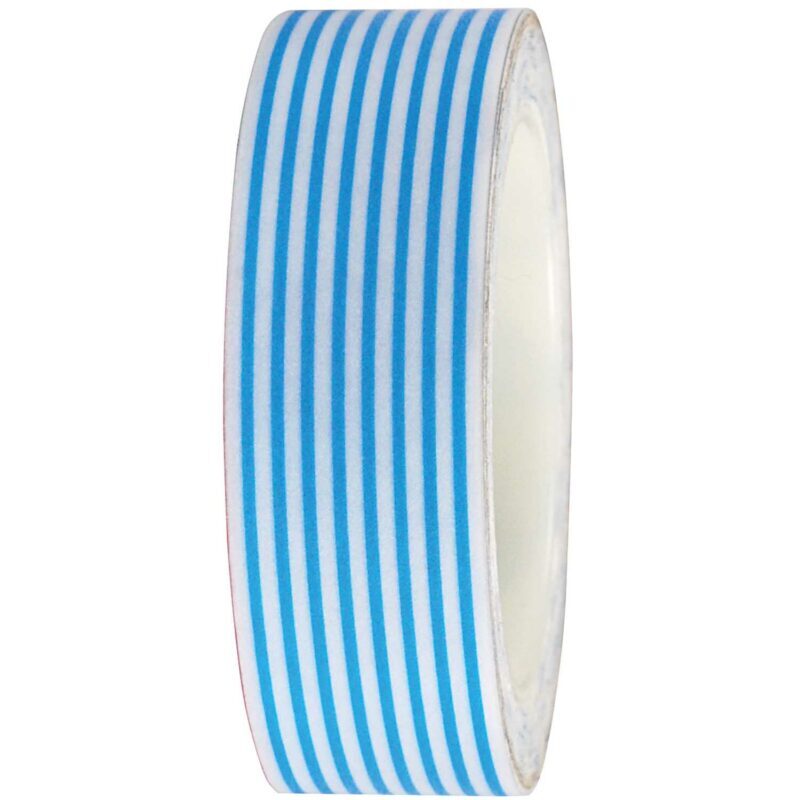 rico design - Rico Design Tape weiß-blau gestreift 15mm 10m