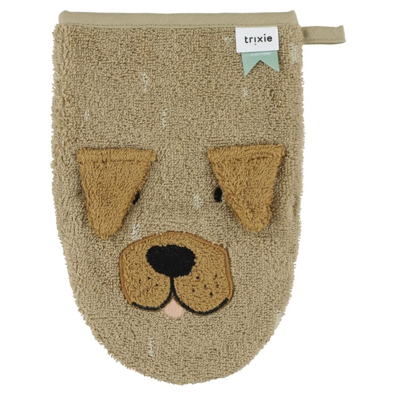 Waschhandschuh aus Bio-Baumwolle 2er Set – Mr. Dino + Mr. Dog – Bild 3