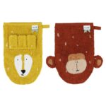 Trixie Baby - Washcloths 2-pack | Mr. Lion - Mr. Monkey Trixie Baby - Washcloths 2-pack | Mr. Lion - Mr. Monkey