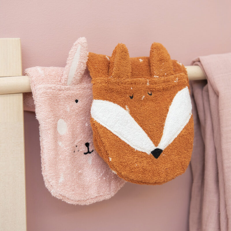 Waschhandschuh aus Bio-Baumwolle 2er Set – Mrs. Rabbit + Mr. Fox – Bild 4