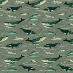 Windham Fabrics - Land And Sea - Faroe Whales Stormy Windham Fabrics - Land And Sea - Faroe Whales Stormy