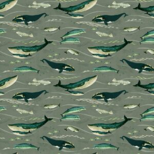 Windham Fabrics - Land And Sea - Faroe Whales Stormy