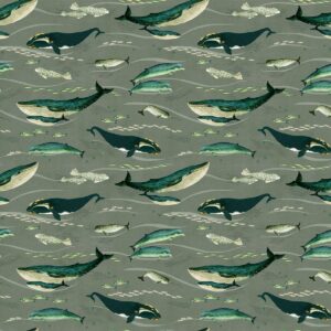 Windham Fabrics - Land And Sea - Faroe Whales Stormy