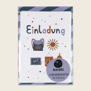 ava&yves - Einladungskarten-Set zur Einschulung