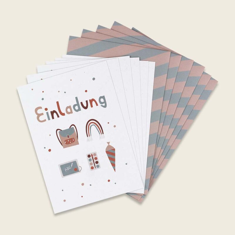 Einladungskarten im 6er Set "Einschulung" – Under The Sea – Bild 2