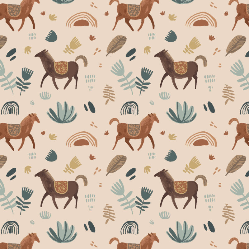 Cotton&Steel Fabrics - Salt River - Majestic Hour - Greener Pastures Unbleached