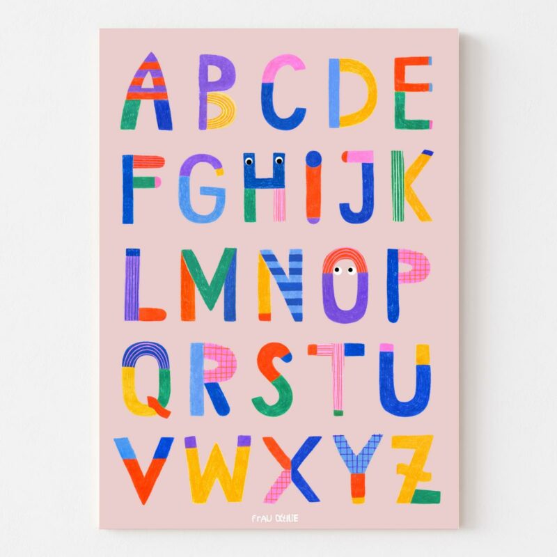 Frau Ottilie - ABC Poster *Bunte Buchstaben*