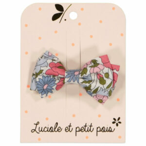 Luciole et Petit Pois - Double bow hair clip - Liberty Poppy and Daisy