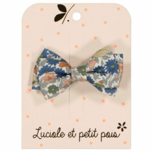 Luciole et Petit Pois - Double bow hair clip - Liberty Poppy Forest