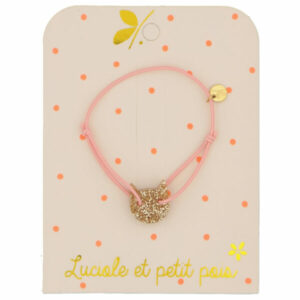 Luciole et Petit Pois - Elastic bracelet - Pink (cat)