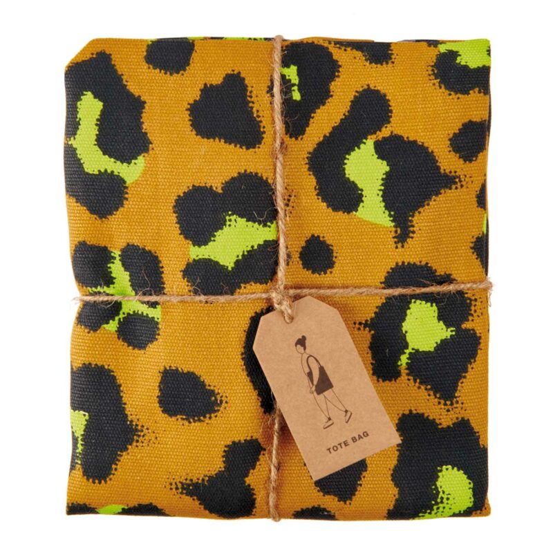 Geräumiger Canvas-Shopper "Acid Leo" - Karamell – Bild 2