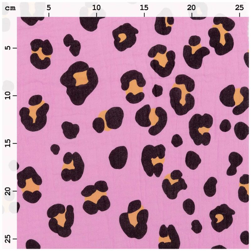 Krinkelmusselin "Acid Leo" - Pink – Bild 2