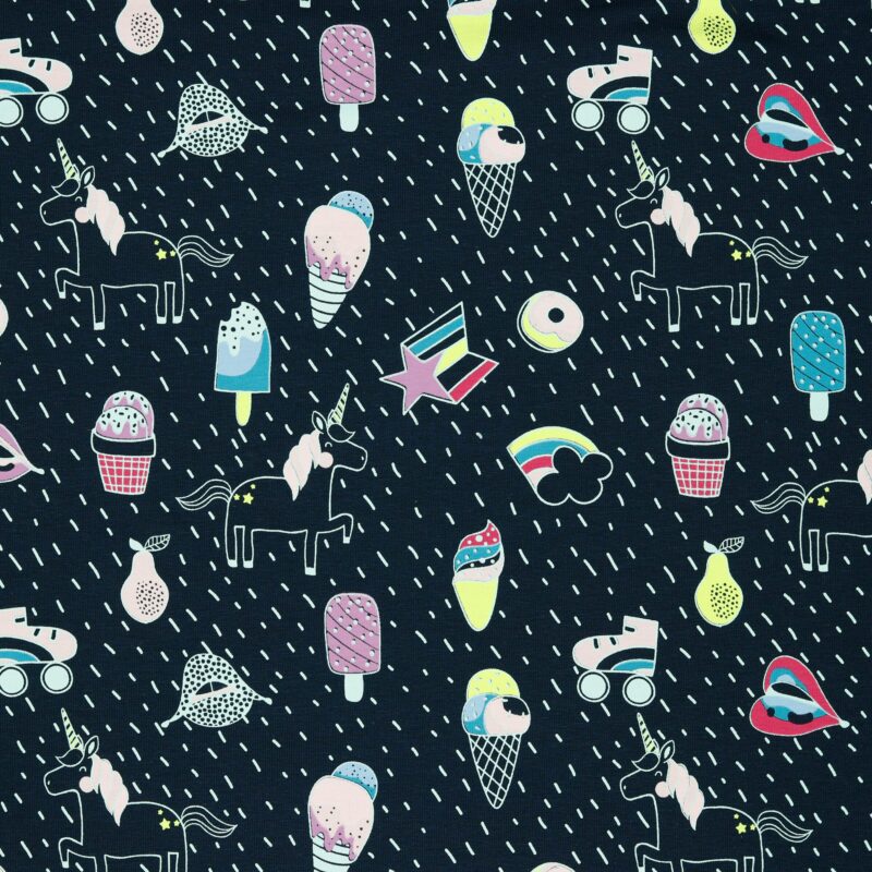 Neon Unicorn Party navy – Bild 2