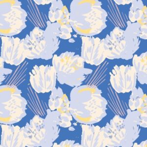 Cotton&Steel Fabrics - Arroyo Sol - Cactus Flower - Myrtle Blue Fabric