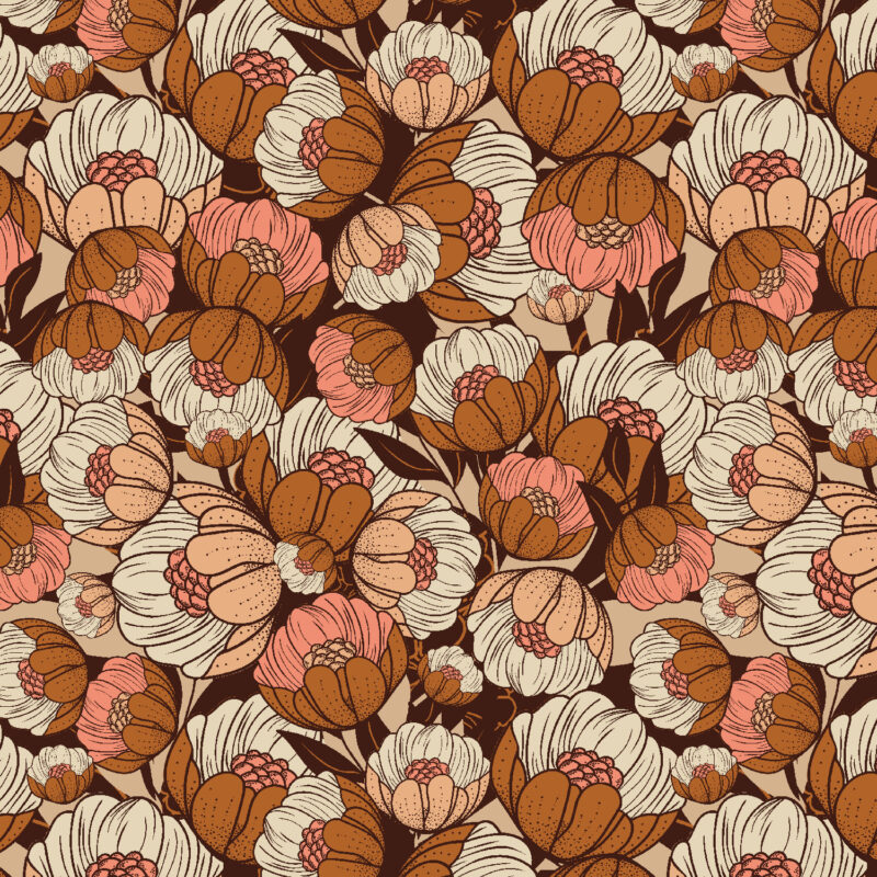 Cotton&Steel Fabrics - Wild Flora - Warm