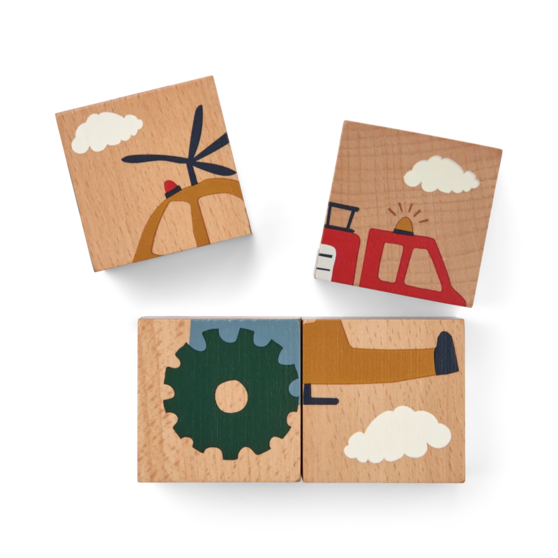 Motiv-Bausteine aus Holz "Aage Puzzle" - Vehicle / Nature – Bild 3