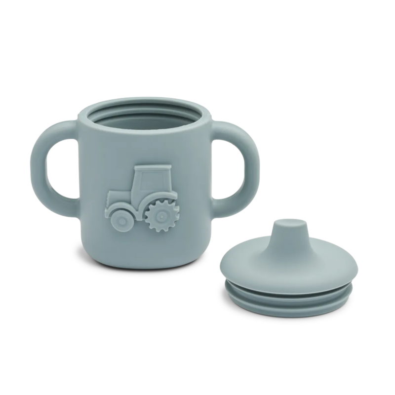 Henkelbecher mit Schnabelaufsatz "Amelio Sippy Cup" - Blue Fog – Bild 2